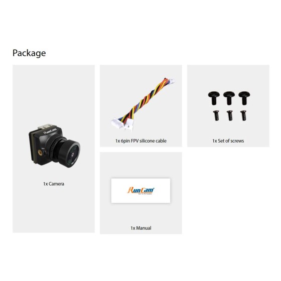 In Stock RunCam Phoenix 2 SE/SP/Pro Camera DC 5-36V Screen Ratio 4:3/16:9 7.5g 19*19*21mm Night View for RC FPV Drones